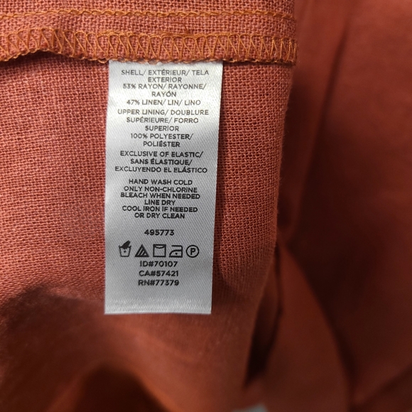 NWT LOFT Bow-Front Linen Blend Sundress – Terracotta Size Small - Picture 5 of 7